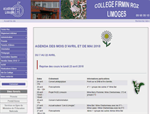 Tablet Screenshot of clg-firmin-roz87.ac-limoges.fr